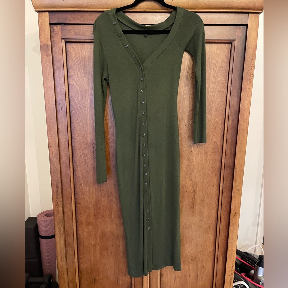 The Range Division Rib Button Front Midi Dress In… - image 2